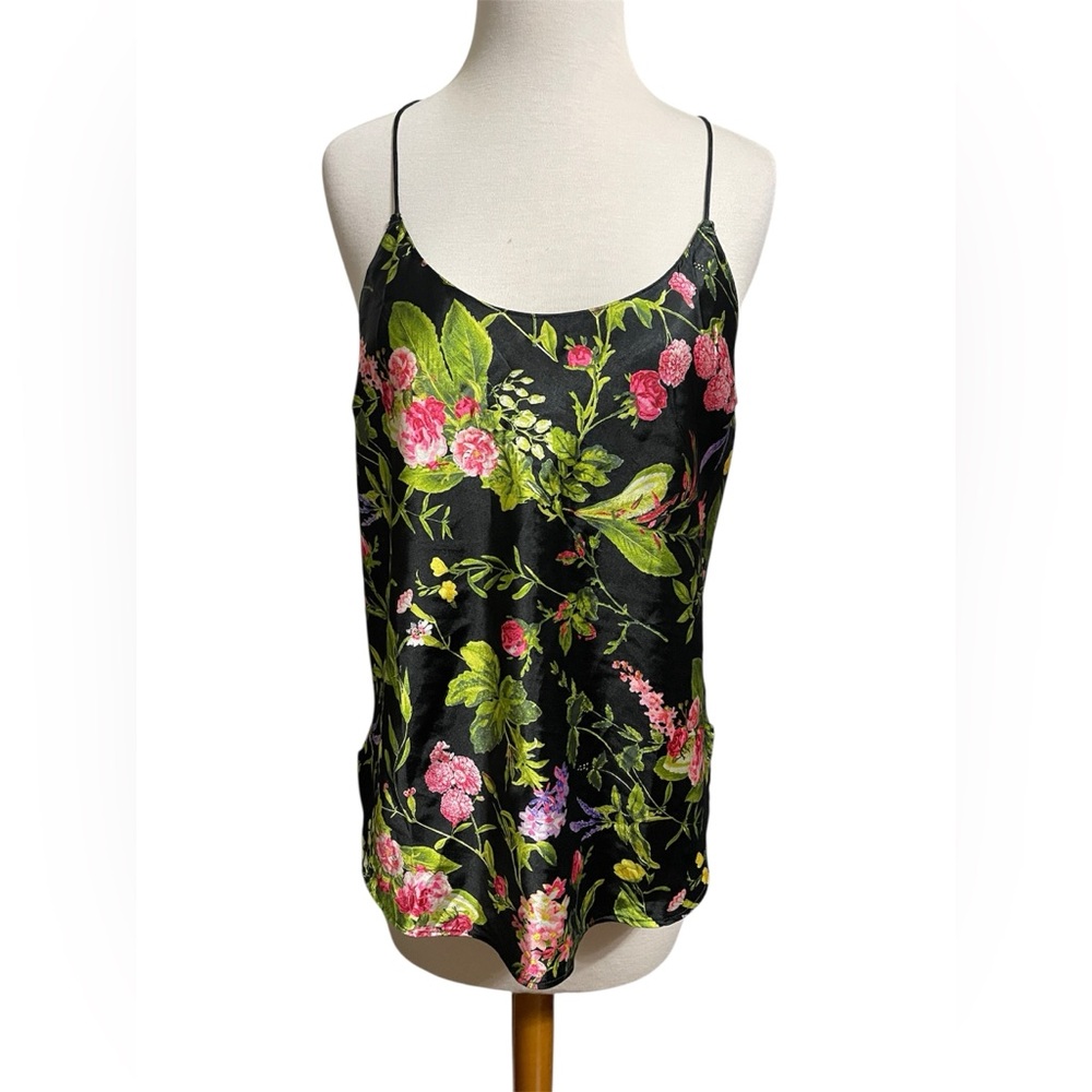 Victoria's Secret Black Floral Lace Camisole Top